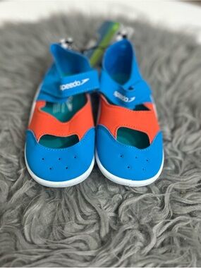 Speedo Kids Bright Blue and Orange Water Shoes